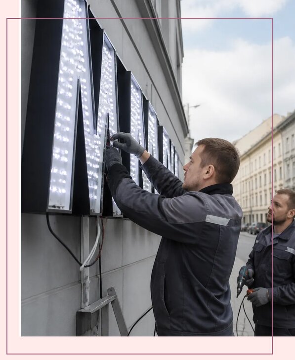 Изготовление и монтаж светодиодных LED вывесок в Орске
